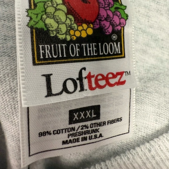 Vintage Y2K 90s Graphic T-shirt Bald Eagle Double Sided Light Gray 3XL XXL - Picture 6 of 7